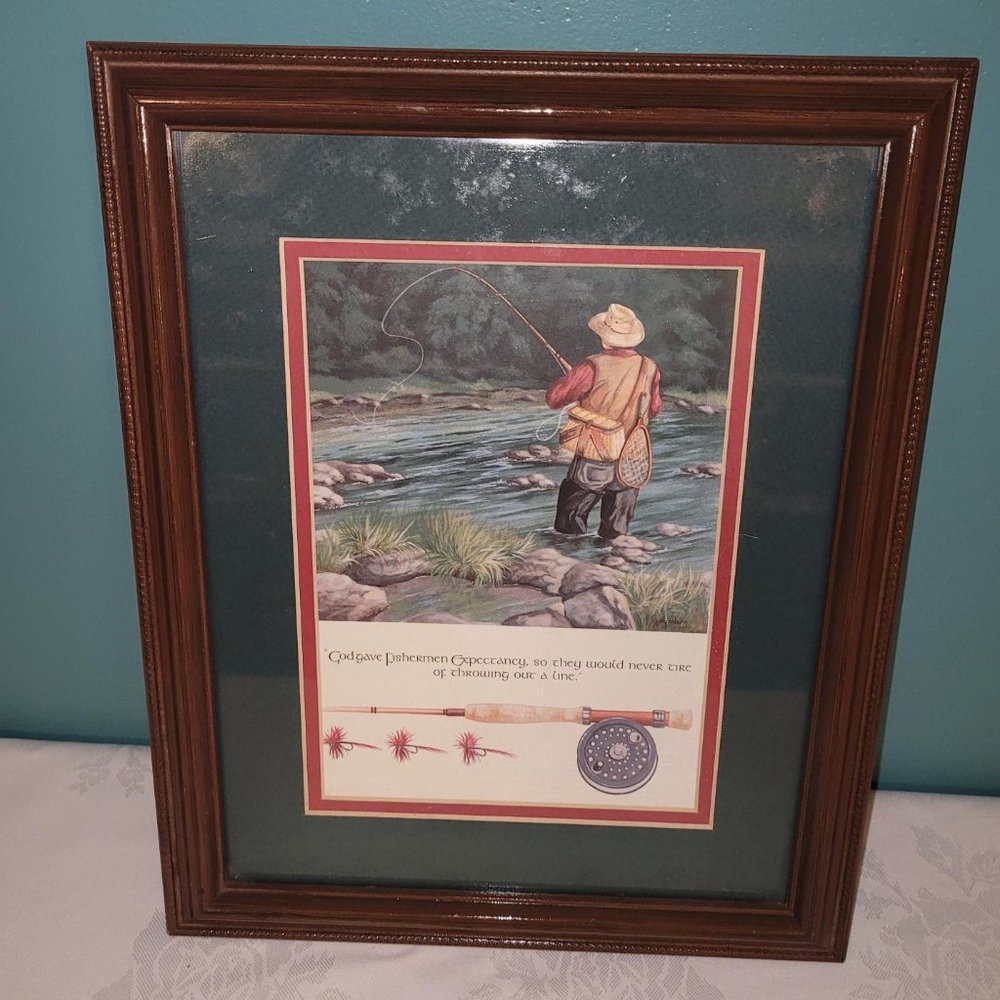 Christian World 13.5 x 11 Framed Picture Featuring Fisherman